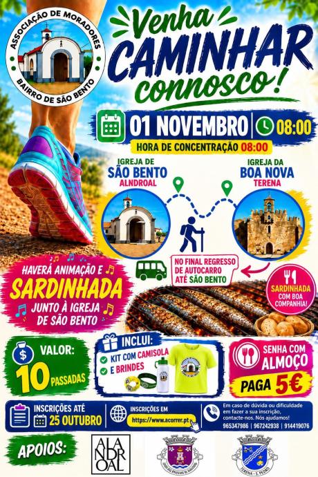 Cartaz do evento "I CAMINHADA DE SÃO BENTO"