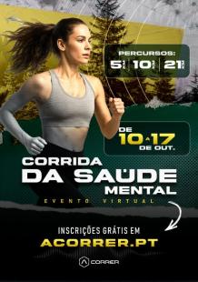 Cartaz do evento Corrida da Saúde Mental - Corrida Virtual