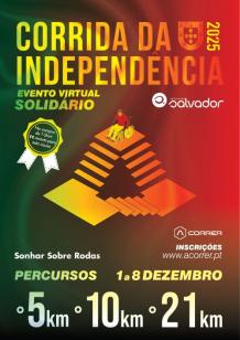 Cartaz do evento Corrida da Independência - Associação Salvador - Corrida Virtual Solidária