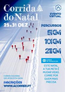 Cartaz do evento Corrida do Natal - Aldeias de Crianças SOS - Corrida Virtual Solidária