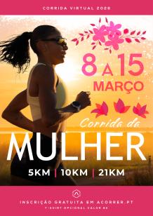 Cartaz do evento Corrida da Mulher - Corrida Virtual